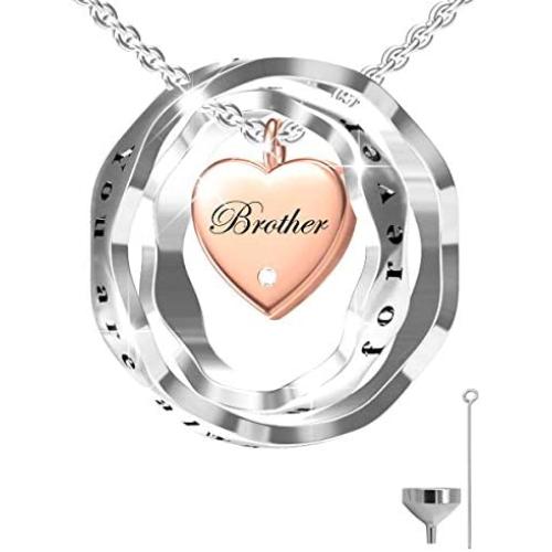 S925 Sterling Silver Keepsake Jewelry Cremation Pendant Urn Necklace For Ashes - You Are Always In My Heart I Love You Forever