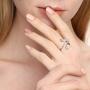 ✦Gifts for Christmas✦18K Gold Plating 925 Sterling Silver Animal Rings Hollow Carving Dragonfly Butterfly Bee Adjustable Rings Insect Open Rings for Girls and Women