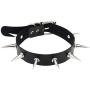 MJartoria Gothic Jewelry-Artificial Leather Choker Goth Necklace for Women Adjustable Punk Rock Gothic Heart O-Ring Choker Collar Necklace