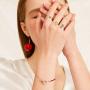 FIBO STEEL 16 Pcs Layered Choker Necklaces Vintage Knuckle Rings Set for Women Tag Coin Cross Crucifix Pendant Necklace Stackable Midi Finger Ring Jewelry Set