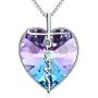 TOUPOP Cross Necklace s925 Sterling Silver Heart Pendant Necklace with Heart Crystal Jewelry Gifts for Mom Wife Women Teen Girls Birthday Mother’s day