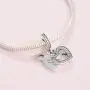 Pandora Jewelry Heart and Angel Wings Dangle Cubic Zirconia Charm in Sterling Silver Pandora Jewelry Heart and Angel Wings Dangle Cubic Zirconia Charm in Sterling Silver