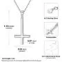 Nofade Silver Inverted Cross Necklace for Women Men, S925 Sterling Silver Upside Down Cross Pendant with Chain 18 Religious Jewelry