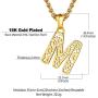 Bandmax A-Z Alphabet Pendant Necklace for Men Boys Women Stainless Steel/18K Gold/Black Plated Waterproof Metal Mechanical Gear 26 Initial Letter Pendant Jewelry Gift with Spiga Chain(Gift Box)