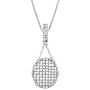 Honolulu Jewelry Company Sterling Silver Tennis Racket Necklace Pendant with 18'' Box Chain