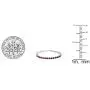 Dazzlingrock Collection 14K Round Gemstone Ladies Bridal Stackable Wedding Band 1/4 CT, White Gold