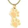 HAMANY Stainless Steel Double Paw Print Urn Pendant Memorial Ash Keepsake Cremation Jewelry