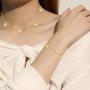Florideco 4Pcs 14K Gold Plated Butterfly Choker Necklace Earrings Bracelet Ring Set for Women Ladies Gift Jewelry Dainty Chain Butterfly Pendant Necklace Cute Drop Dangle Hoop Earrings Rose Gold