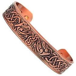 Accents Kingdom Phoenix Magnetic Therapy Celtic Copper Cuff Bracelet