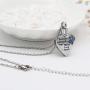 Fashion Pet Cremation Jewelry Stainess Steel Heart Keepsake Ashes Necklace Dog Cat Paw Memorial Urn Pendant