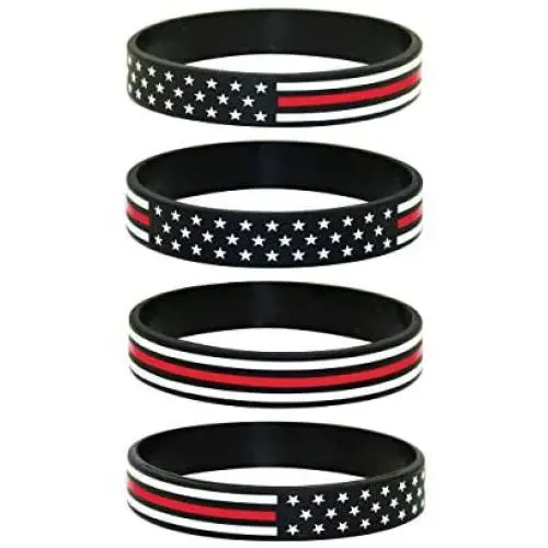 Great 1 American Flag Silicone Stretchable Bracelet 4-Pack Great 1 American Flag Silicone Stretchable Bracelet 4-Pack