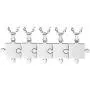 Ztuo Puzzle Pendant Necklace Best Friend Friendship Couple Gifts 2/3/4/5/6/7/8 Piece - Stainless Steel
