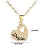 Luvalti “Daughter” Heart Pendant Necklace - Personalized Jewelry Gift - Makes The Perfect