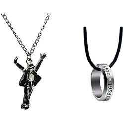 missuso Michael Jackson Pendant Pop Star Singer Chain Fashion Stainless Metal Necklace