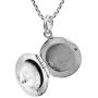 AeraVida Cute Plain Round Locket .925 Sterling Silver Pendant Necklace