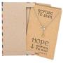 Quan Jewelry Hope Lariat Heart Anchor Necklace, Sailor Seaman Mini Charm Sea Anchor Fashion Jewelry with Inspirational Quote on Greeting Card, Adjustable Chain 16'' to 18''
