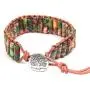 LAVI Handmade Leather Chakra Imperial Jasper Beads Cuff Wrap Alloy Bracelet for Women Men Bohemian Style LAVI Handmade Leather Chakra Imperial Jasper Beads Cuff Wrap Alloy Bracelet for Women Men Bohemian Style