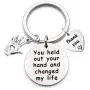 AKTAP Volunteer Appreciation Gift Keychain You Held Out Your Hand and Changed My Life Social Worker Keychain Thank You Gift for Coach Mentor Counselor