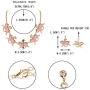 EVER FAITH Austrian Crystal Enamel Lovely Flying Pigs Wing Animal Necklace Earrings Set Clear