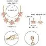 EVER FAITH Austrian Crystal Enamel Lovely Flying Pigs Wing Animal Necklace Earrings Set Clear EVER FAITH Austrian Crystal Enamel Lovely Flying Pigs Wing Animal Necklace Earrings Set Clear