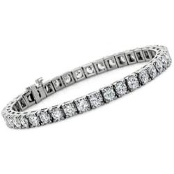 Madina Jewelry 3.00 ct Ladies Round Cut Diamond Tennis Bracelet in 14 kt White Gold