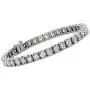 Madina Jewelry 3.00 ct Ladies Round Cut Diamond Tennis Bracelet in 14 kt White Gold
