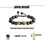 Handmade Carved Mantra Stone Pi Xiu Feng Shui Black Obsidian Wealth Lucky Bracelet for Women Men Adjustable 14K Gold Plated Braided Rope Amulet Bracelet Protection Jewelry