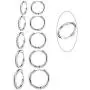 5 Pairs 316L Surgical Stainless Steel Small Hoop Earrings Set Hypoallergenic Cartilage Earring Endless Tragus Earrings for Women Men Girls(10mm/12mm/14mm/16mm/18mm)