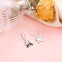 925 Sterling Silver Cute Animal Panda Cat Dangle Earrings Charm Jewelry Birthday Gift for Women Girls Teens