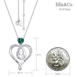 May Birthstone Emerald Jewelry I Love You Necklace 100 Languages to the Moon and Back Mothers Day Necklace for Birthday Gifts Sterling Silver Necklace