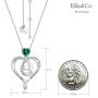 May Birthstone Emerald Jewelry I Love You Necklace 100 Languages to the Moon and Back Mothers Day Necklace for Birthday Gifts Sterling Silver Necklace