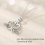 Eusense Sterling Silver Swans Necklace Pendant Infinity Love Necklaces Birthday Jewelry Gifts with 18 Chain for Women Girls