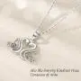 Eusense Sterling Silver Swans Necklace Pendant Infinity Love Necklaces Birthday Jewelry Gifts with 18 Chain for Women Girls