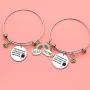 Maxforever Friendship Bangle Gifts 2Pcs Charm Bangles Bracelets for Best Friends Besties Birthday Anniversary Graduation Thanksgiving Christmas
