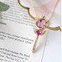 Bo Feng 3Pcs Cartoon Sailor Moon Pendant for Cosplay Women Girls Gifts Accessories Prop Tsukino Usagi Heart Shaped Necklace