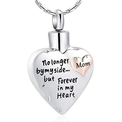 constantlife Grandpa/Grandma/Dad/Mom/Son/Daughter/Brother/Sister Urn Necklace for Ashes Keepsake Cremation Jewelry Heart Charm