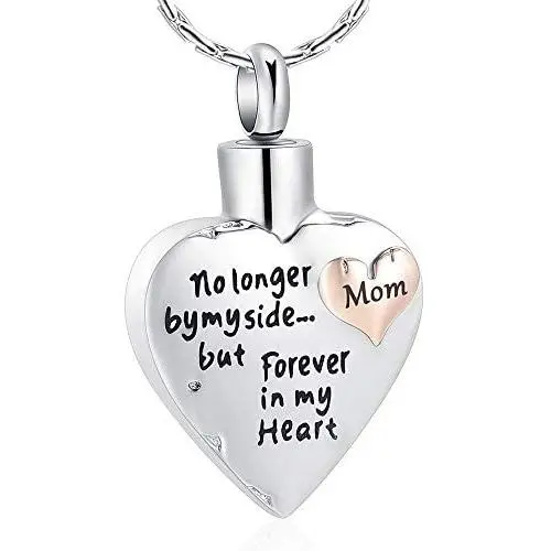constantlife Grandpa/Grandma/Dad/Mom/Son/Daughter/Brother/Sister Urn Necklace for Ashes Keepsake Cremation Jewelry Heart Charm