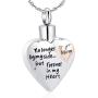 constantlife Grandpa/Grandma/Dad/Mom/Son/Daughter/Brother/Sister Urn Necklace for Ashes Keepsake Cremation Jewelry Heart Charm