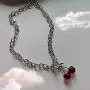 Dark Cherry Harajuku Girl Necklace 2020 Small Geometric Pendant Ot Buckle Punk Gothic Street Silver Color Chain Choker Necklaces