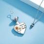 Samity Heart Cremation Urn Necklace for Ashes Urn Jewelry Memorial Pendant - You are My Sunflower Forever in My Heart Memory Necklace Gifts