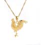 Women Jewelry 24k Gold Plated Animal Rooster Chicken Pendant Necklace Jewelry