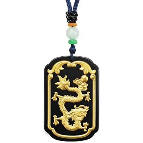 Natural Nephrite Jade Necklace Pendant Inlaid with 22K Gold Good Luck Charm Jade Jewelry Natural Nephrite Jade Necklace Pendant Inlaid with 22K Gold Good Luck Charm Jade Jewelry