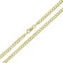 14K Yellow Gold Necklace 2.2MM- 3.5MM Cuban/Curb Link Chain Necklace- 14k Gold Chain 14 Karat Gold Necklace, Men Women Boys Girls