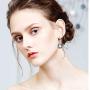 SNOWH Earrings for Women - Dangle Earrings Sterling Silver Hoop Earring with Swarovski Crystals