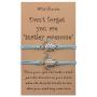 SUNSH 2Pcs Turtle Bracelets for Women Teen Girl Boy Kids Cute Handmade Adjustable String with Wish Message Card Inspirational Jewelry Couple Lover Boyfriend Girlfriend Mother Daughter Friendship Gifts