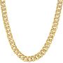 LIFETIME JEWELRY 6mm Cuban Link Chain Necklace 24k Gold Plated for Men and Women