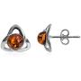 Ian and Valeri Co. Amber Sterling Silver Celtic Earrings Pendant Necklace Set Chain 18''