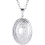 U7 Round Locket Necklace That Hold Picture Stainless Steel 18K Gold Plated Necklace with Photo Custom or Text Engrave Service, Gift for Women Girls