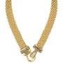 UNY Short Necklace 48cm Popcorn Chain Magnetic Claps Classic Elegant Vintage Antique Jewelry