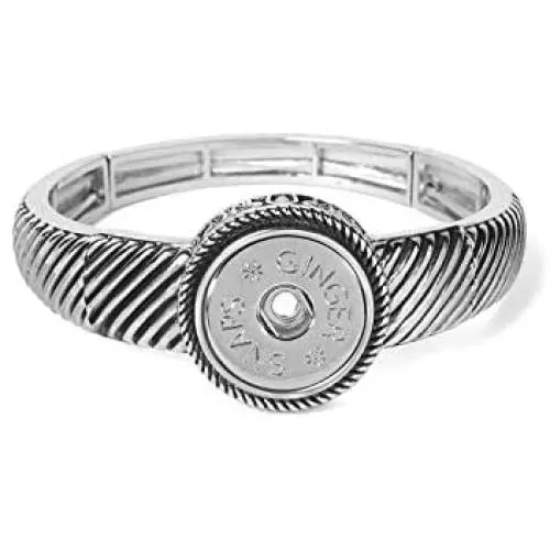 Ginger Snaps Bracelet | Customizable & Adjustable Snap Jewelry Collection | Choose Your Own Button Charms for Necklaces, Bracelets | Standard Size Ginger Snaps Bracelet | Customizable & Adjustable Snap Jewelry Collection | Choose Your Own Button Charms for Necklaces, Bracelets | Standard Size